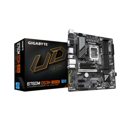Материнська плата Gigabyte B760M DS3H GEN5 (s1700, Intel B760, PCI-E 4.0x16, 4x DDR5, 2x M.2)
