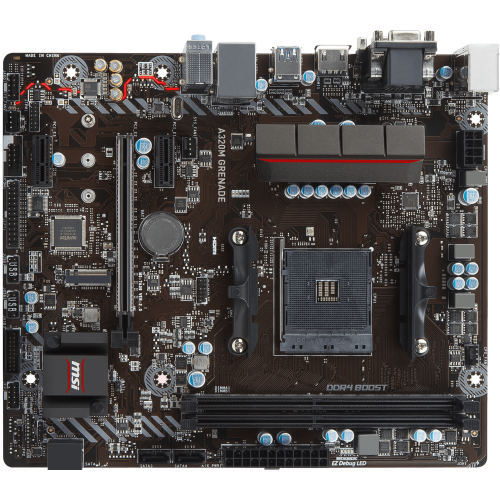 Материнська плата MSI A320M GRENADE (sAM4, AMD A320, PCI-Ex16)