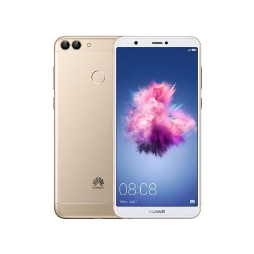 Мобильный телефон HUAWEI P Smart, Gold, 5.65", IPS, (2160x1080), HiSilicon Kirin 659 (4 ядра 2.36 ГГц + 4 ядра 1.7 ГГц), RAM 3 ГБ, 32 ГБ встроенной памяти + microSD,SDHC (до 256 ГБ), две основные камеры: 13 Мп + 2 Мп, фронтальная камера: 8 Мп, 3G, LT