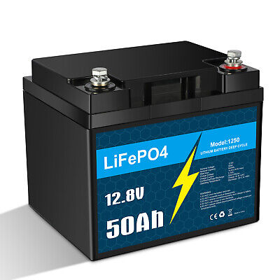 Акумулятор для ДБЖ AUMOON LiFePO4 12.8V 50Ah, Black, 10 kg
