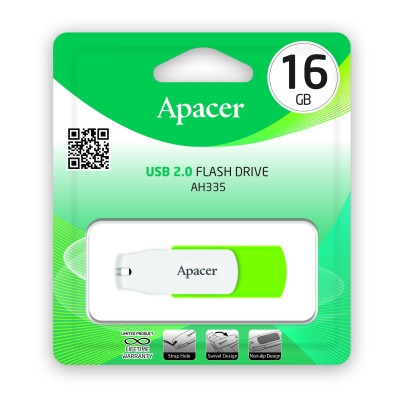 Флеш память USB 16GB Apacer AH335 Green (AP16GAH335G-1)