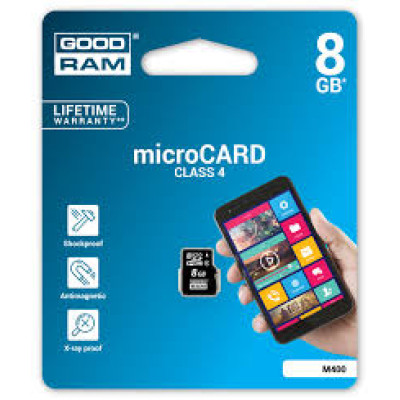 Флеш память MicroSD 8GB Goodram (Class 4) без адаптера (M400-0080R11)