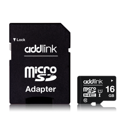 Флеш память MicroSD 16GB Addlink (Class 10) SD Adapte (AD16GBMSH310A)