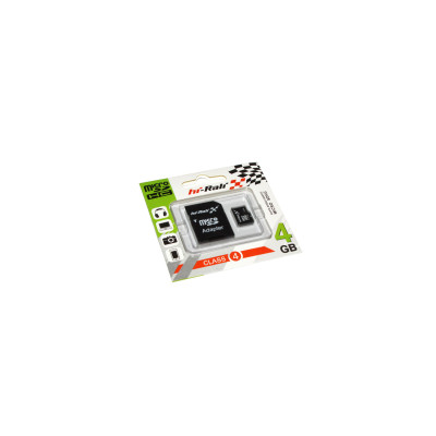 Флеш память MicroSD 4GB Hi-Rali + SD (Class 4) (HI-4GBSDCL4-01)