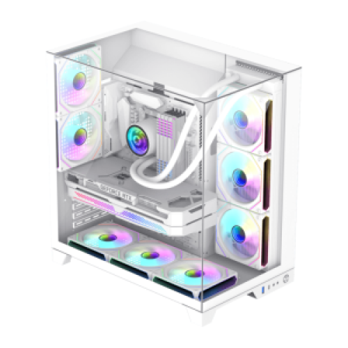 Корпус GAMEMAX Infinity Plus WH, White, Middle (midi) tower, micro ATX , mini-ITX, ATX без БЖ