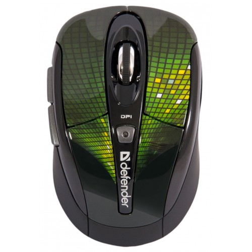 Мишка Defender To-Go MS-585 Nano Disco Green, Wireless, USB (Art.52586)