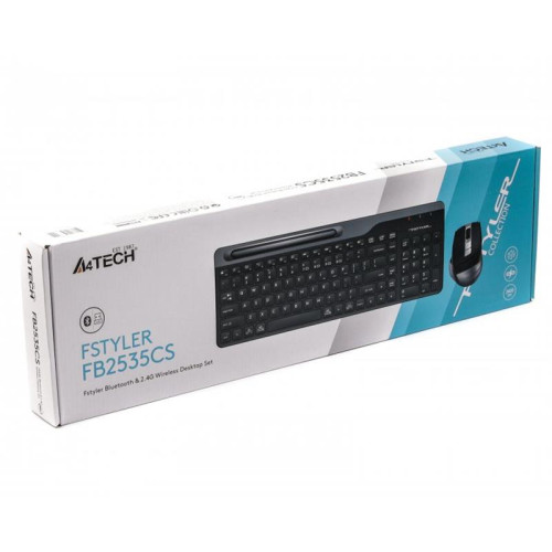 Клавіатура A4 Tech FB2535CS + Мишка, Smoky Grey, Wireless, USB