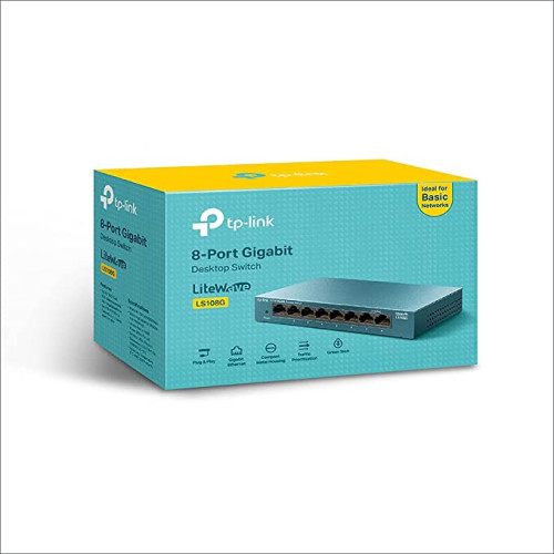 Комутатор Switch 8 Port TP-Link LS108G Metal (10/100/1000 BaseTX)