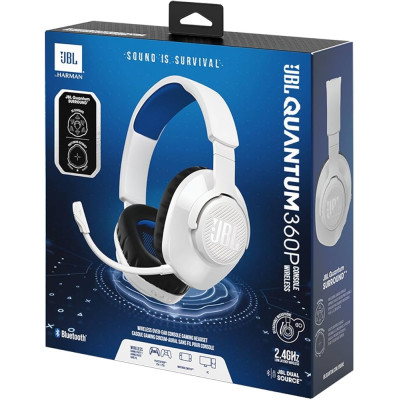 Навушники бездротові Bluetooth JBL Quantum 360P White (JBLQ360PWLWHTBLU)