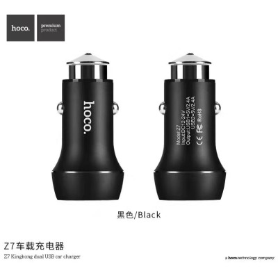 Автомобільний адаптер Hoco Z7 (2-USB) 2.4A