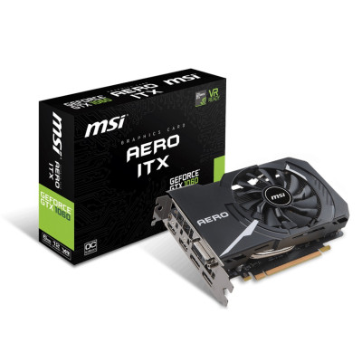 Відеоадаптер GTX1060 6144Mb GDDR5 192bit MSI (GTX 1060 AERO ITX 6G OC) (1544/8008) (DVI, 2 x HDMI, 2 x DisplayPort)