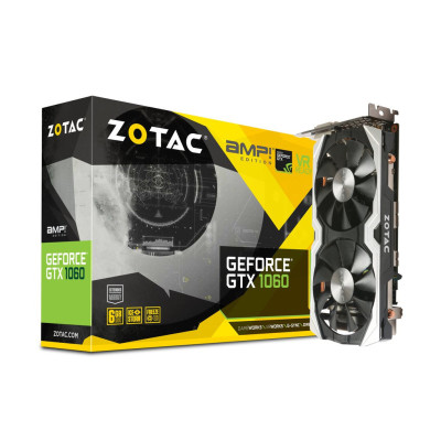 Відеоадаптер GTX1060 6144Mb GDDR5 192bit Zotac (ZT-P10600B-10M) (1556/8000) (DVI, HDMI, 3 x DisplayPort)
