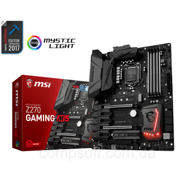 Материнська плата MSI Z270 Gaming M5 (s1151, Intel Z270, PCI-Ex16), 4 x DDR4 DIMM