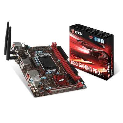 Материнська плата MSI B250i Gaming Pro AC (s1151, Intel B250, PCI-Ex16), 2 x DDR4, MiniITX