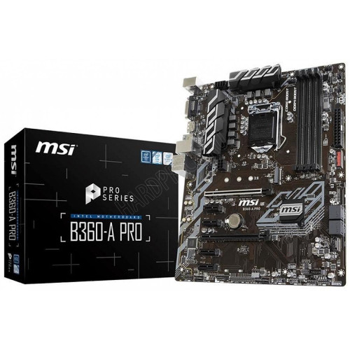 Материнська плата MSI B360-A Pro (s1151, Intel B360, PCI-Ex16), 4 x DDR4, ATX