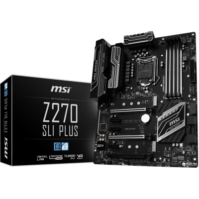 Материнська плата MSI Z270 SLI Plus (s1151, Intel Z270, PCI-Ex16), 4 x DDR4 DIMM