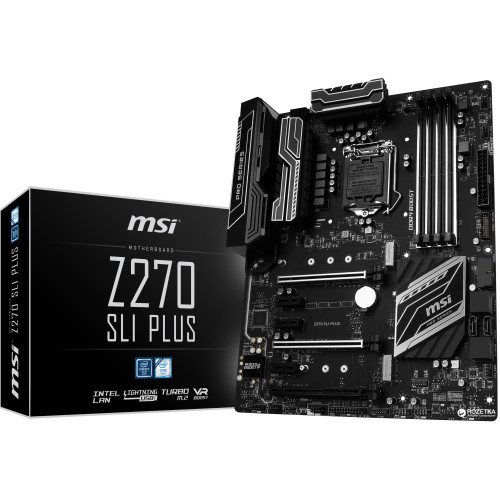 Материнська плата MSI Z270 SLI Plus (s1151, Intel Z270, PCI-Ex16), 4 x DDR4 DIMM