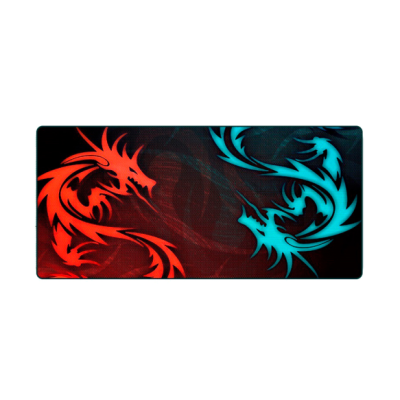 Килимок для мишки Red and Blue Dragons 300*700мм, 3мм, прошитий, Black, Пакет