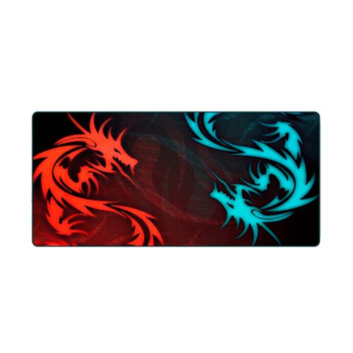 Килимок для мишки Red and Blue Dragons 300*700мм, 3мм, прошитий, Black, Пакет