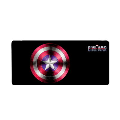 Килимок для мишки Captain America 300*800мм, товщина 3,0 мм, прошитий (MA114)