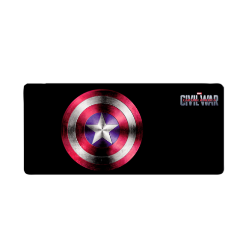 Килимок для мишки Captain America 300*800мм, товщина 3,0 мм, прошитий (MA114)