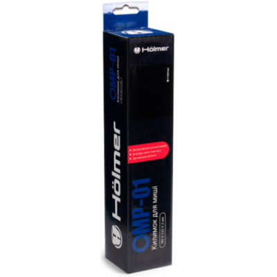 Килимок для мишки Holmer OMP-01 180*220мм, товщина 3,0 мм, Black