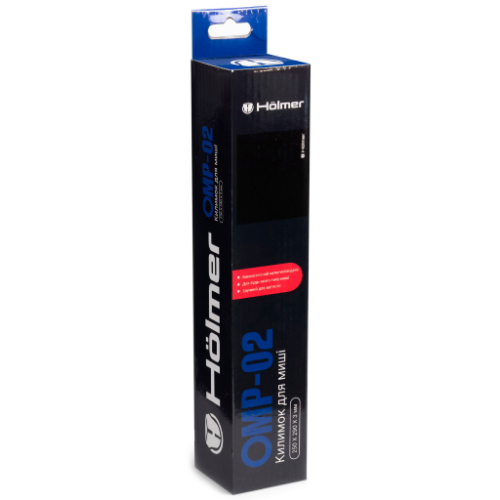 Килимок для мишки Holmer OMP-02 250*290мм, товщина 3,0 мм, Black