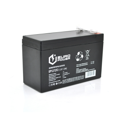 Акумулятор для ДБЖ AGM EUROPOWER 12-7.2 (12V/7.2A/h)