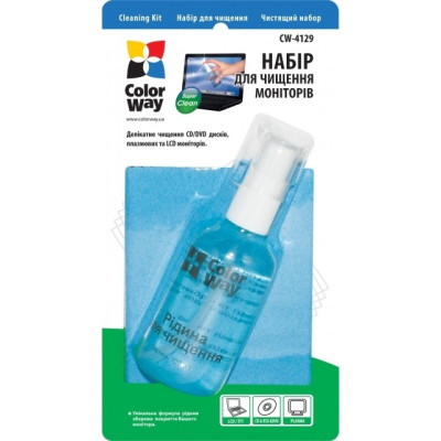 Набір для чистки ColorWay CW-4129, 2 в 1, спрей 100ML, мікрофібра