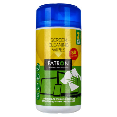 Серветки PATRON TFT, LCD, LED, Plasma 80шт (F4-007) вологі