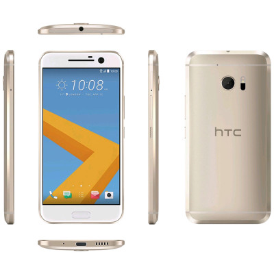 Мобільний телефон HTС 10 Topaz Gold, 5.2", Super LCD, (2560x1440), Qualcomm Snapdragon 820 (2.45 ГГц), RAM 4 ГБ, 32 ГБ вбудованої пам'яті + microSD/SDHC (до 2 ТБ), основна камера: 12 Мп, фронтальна камера: 5 Мп, 3G, LTE, NFC, GPS, підтримка 1x SIM-ка