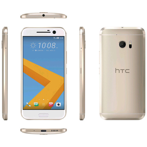 Мобільний телефон HTС 10 Topaz Gold, 5.2", Super LCD, (2560x1440), Qualcomm Snapdragon 820 (2.45 ГГц), RAM 4 ГБ, 32 ГБ вбудованої пам'яті + microSD/SDHC (до 2 ТБ), основна камера: 12 Мп, фронтальна камера: 5 Мп, 3G, LTE, NFC, GPS, підтримка 1x SIM-ка