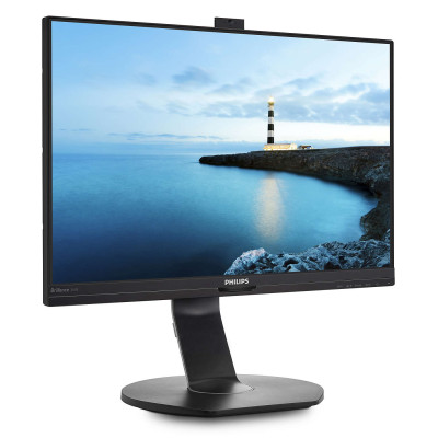 23,8" Монітор Philips 241B7QPJKEB/00, (IPS, HDMI, DisplayPort, VGA), 1920x1080, 5 мс, Поворотний екран (Pivot), USB-концентратор, Регулювання по висоьі, Вбудовані колонки, Вбудована веб-камера. (Уціінка полоса на матриці ) 