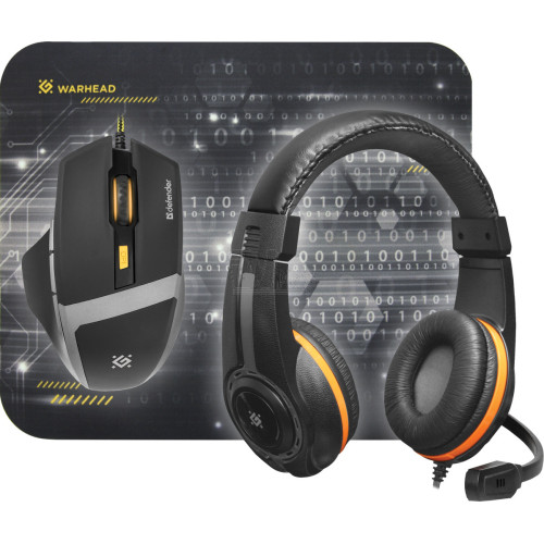 Мишка Defender Warhead MPH-1500, USB (kit миша+гарнітура+килимок)