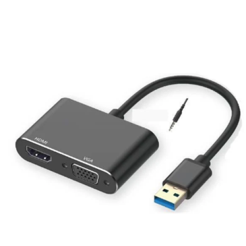 Перехідник USB 3.0 to HDMI/VGA + Audio, (USB3.0/HDMI/VGA)