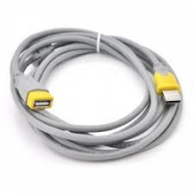 Подовжувач USB 2.0 AM/AF 1,5 m V-LINK 1 ферит, Grey/Yellow, Q250 (YT-AM/AF-1.5GY)