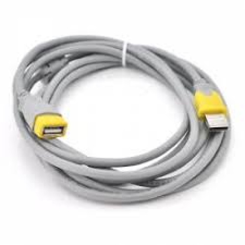 Подовжувач USB 2.0 AM/AF 1,5 m V-LINK 1 ферит, Grey/Yellow, Q250 (YT-AM/AF-1.5GY)