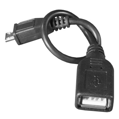 Перехідник USB Micro USB (папа) to USB (мама) OTG (пакет) black