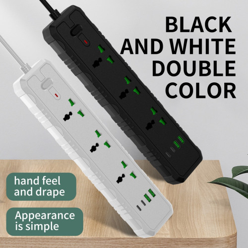 Мережевий фільтр Strip 2.0м, TB-T25-QC (2 USB, Type-C, 40W Max)