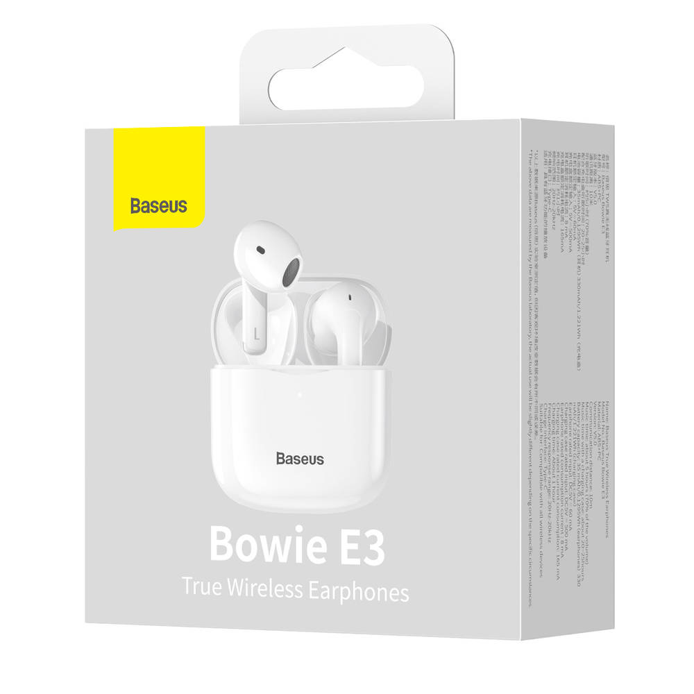 Навушники бездротові Bluetooth Baseus Bowie E3 (NGTW080002) White