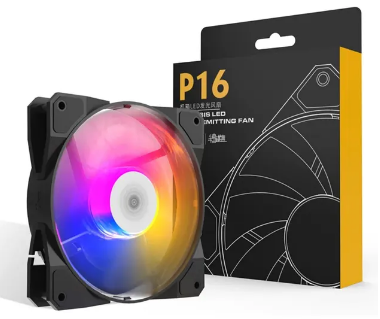 Вентилятор для охолодження корпусний AIGO P16 1Pack 120*120*25 Rainbow, Black, MOLEX
