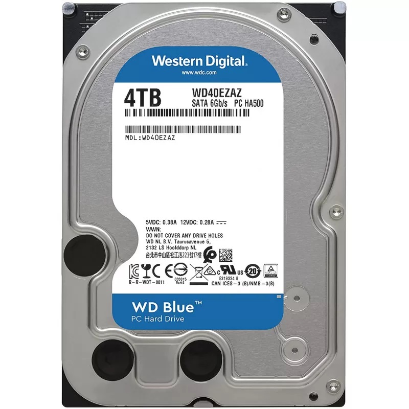 Жорсткий диск HDD 4TB 5400 WD SATA3 256Mb, Blue (WD40EZAZ)