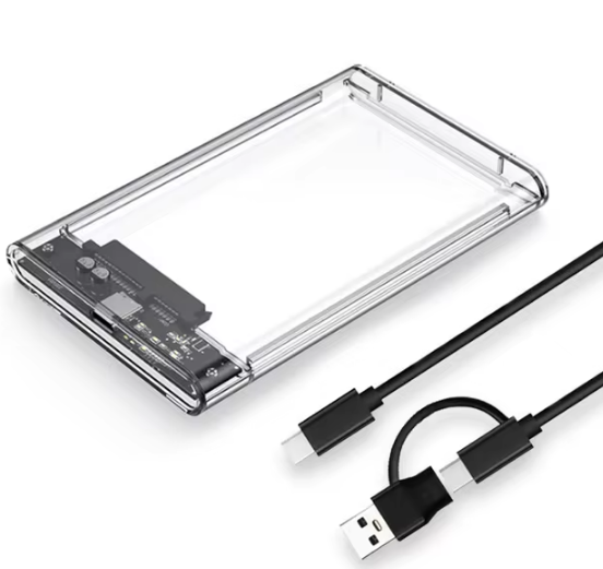 Кишеня для HDD2.5 Sata OFCCOM Type-C, прозорий 