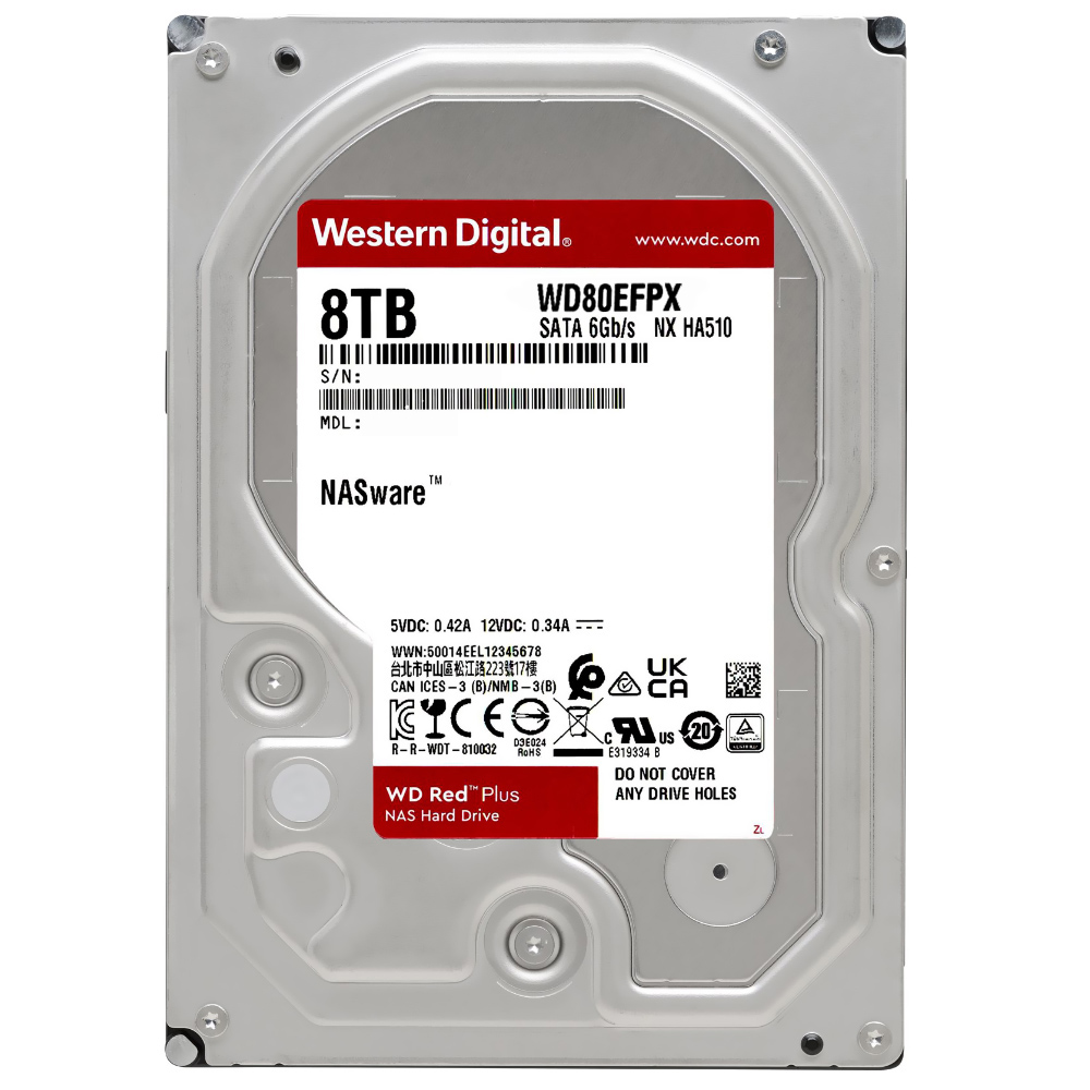 Жорсткий диск HDD 8TB 5640 WD, SATA III, 256 MB, Red (WD80EFPX) 