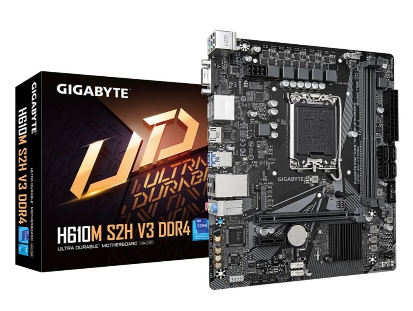 Материнська плата Gigabyte H610M H V3 DDR4 (s1700, Intel H610, PCI-Ex16) 