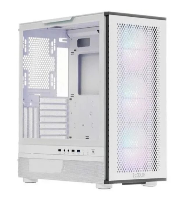 Корпус PсCOOLER CPS ME200 MESH ARGB White, ATX, micro-ATX, без БЖ