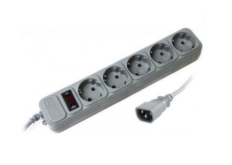 Мережевий фільтр Gembird SPX-B-6 (SPG5-X-6G) UPS, 1.8м, 5 розеток, викл. переріз 0.75