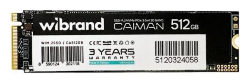 Накопичувач M.2 SSD 512GB Wibrand Caiman 3D NAND (WIM.2SSD/CA512GB)