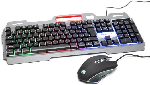 Клавіатура Holmer SG-01 + мишка RGB, USB, Black