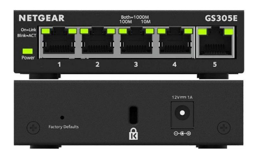 Комутатор Switch 5 Port Netgear GS305E (100/1000 Gigabit), керований L2